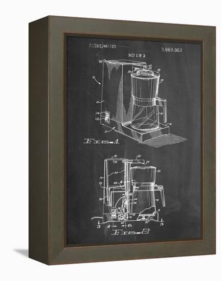 Coffee Maker Patent-null-Framed Stretched Canvas