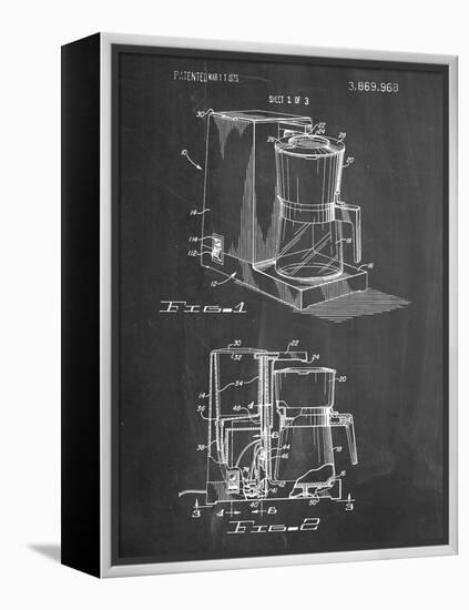 Coffee Maker Patent-null-Framed Stretched Canvas