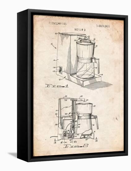 Coffee Maker Patent-Cole Borders-Framed Stretched Canvas