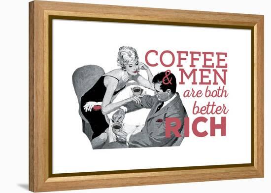 Coffee & Men-null-Framed Premier Image Canvas