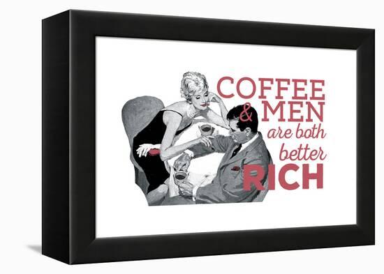 Coffee & Men-null-Framed Premier Image Canvas