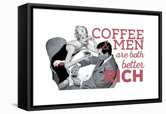 Coffee & Men-null-Framed Premier Image Canvas