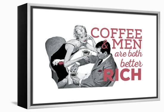 Coffee & Men-null-Framed Premier Image Canvas