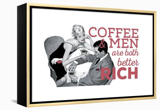 Coffee & Men-null-Framed Premier Image Canvas