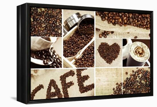 Coffee Mosaic-duallogic-Framed Stretched Canvas