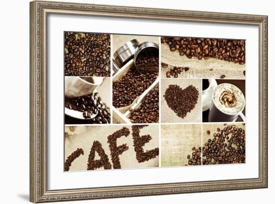 Coffee Mosaic-duallogic-Framed Art Print
