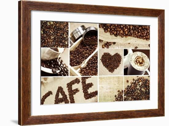 Coffee Mosaic-duallogic-Framed Art Print