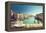 Coffee on Table and Venice in Sunset Time, Italy-Iakov Kalinin-Framed Premier Image Canvas