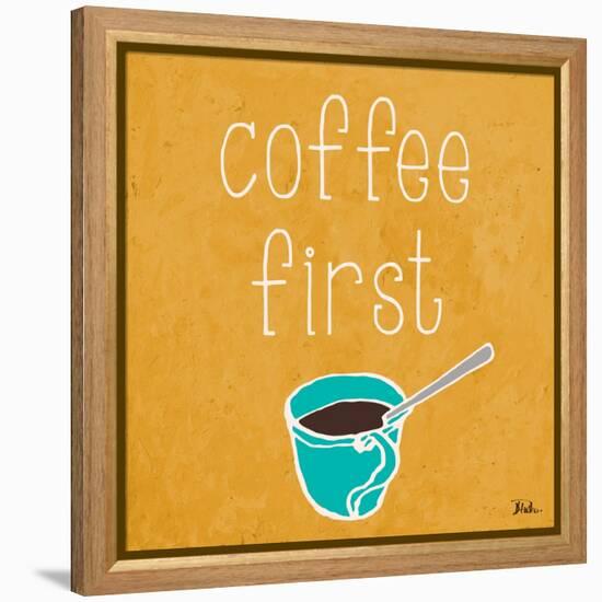 Coffee or Wine I-Patricia Pinto-Framed Stretched Canvas