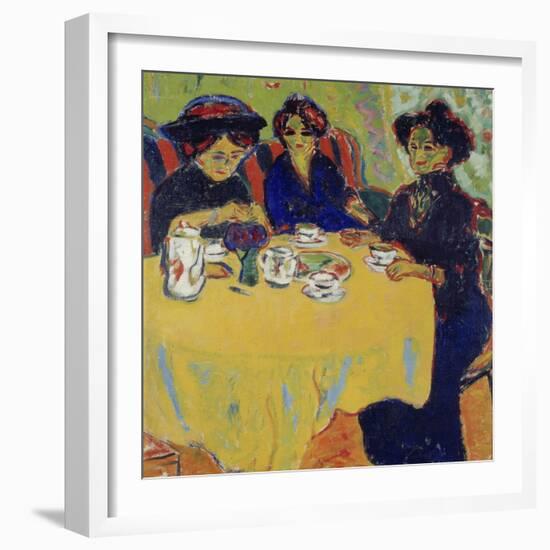 Coffee Party, 1907-Ernst Ludwig Kirchner-Framed Giclee Print