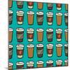 Coffee Pattern.-TashaNatasha-Mounted Art Print