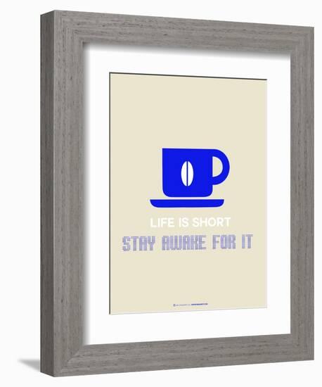 Coffee Poster Blue-NaxArt-Framed Art Print