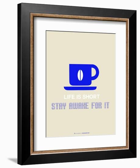 Coffee Poster Blue-NaxArt-Framed Art Print