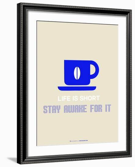 Coffee Poster Blue-NaxArt-Framed Art Print