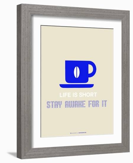 Coffee Poster Blue-NaxArt-Framed Art Print