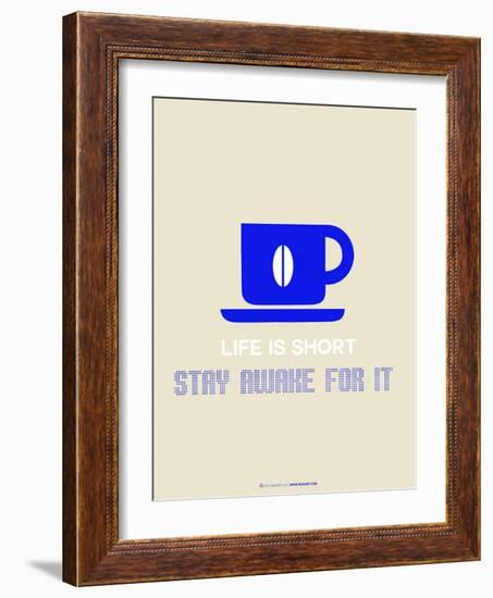 Coffee Poster Blue-NaxArt-Framed Art Print