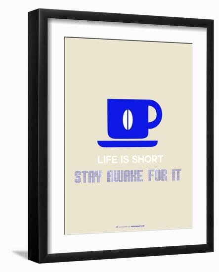 Coffee Poster Blue-NaxArt-Framed Art Print