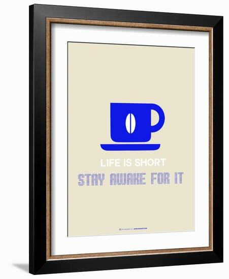 Coffee Poster Blue-NaxArt-Framed Art Print