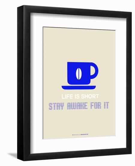 Coffee Poster Blue-NaxArt-Framed Premium Giclee Print