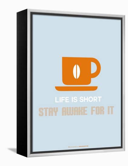 Coffee Poster Orange-NaxArt-Framed Stretched Canvas