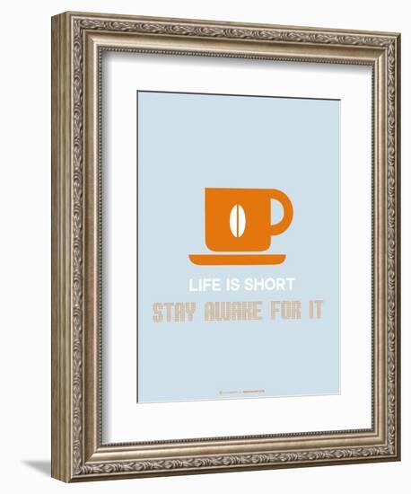 Coffee Poster Orange-NaxArt-Framed Art Print