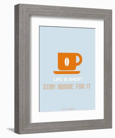 Coffee Poster Orange-NaxArt-Framed Art Print