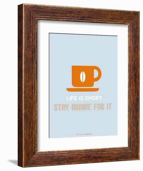 Coffee Poster Orange-NaxArt-Framed Art Print