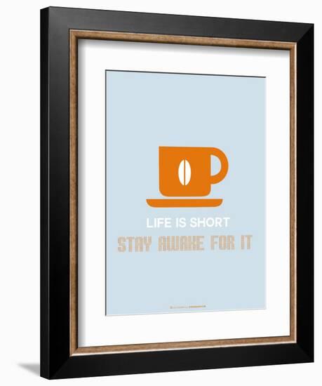 Coffee Poster Orange-NaxArt-Framed Art Print