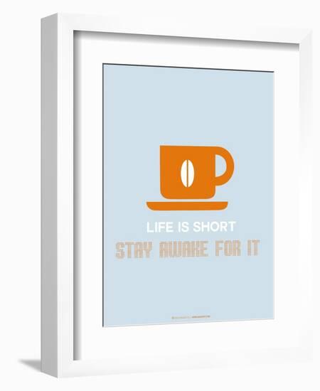 Coffee Poster Orange-NaxArt-Framed Art Print