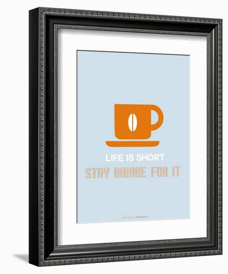 Coffee Poster Orange-NaxArt-Framed Art Print