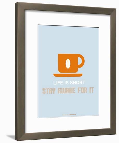 Coffee Poster Orange-NaxArt-Framed Art Print