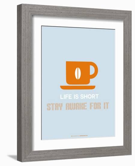 Coffee Poster Orange-NaxArt-Framed Art Print