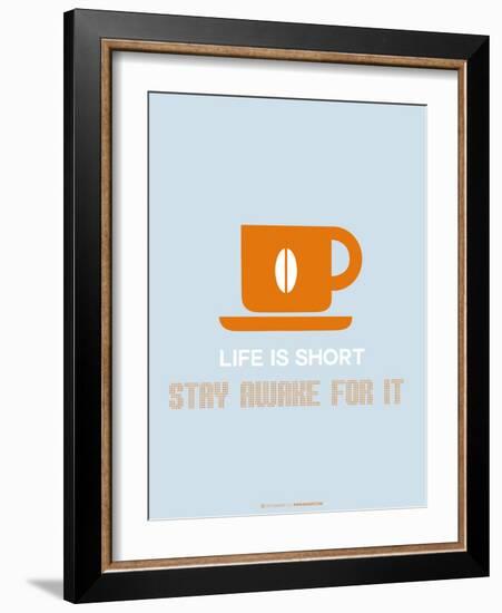 Coffee Poster Orange-NaxArt-Framed Art Print