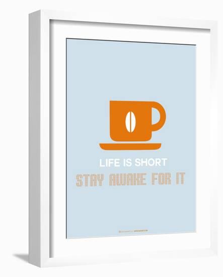 Coffee Poster Orange-NaxArt-Framed Art Print