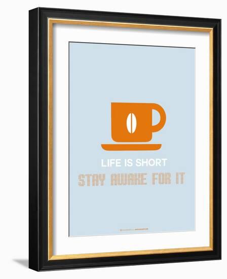 Coffee Poster Orange-NaxArt-Framed Art Print