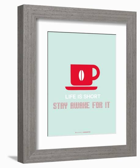 Coffee Poster Red-NaxArt-Framed Art Print