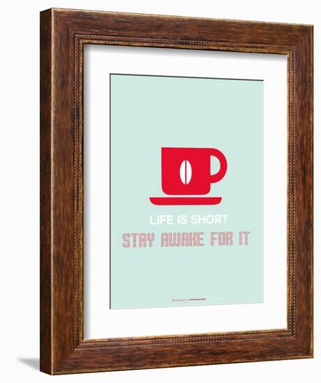 Coffee Poster Red-NaxArt-Framed Art Print