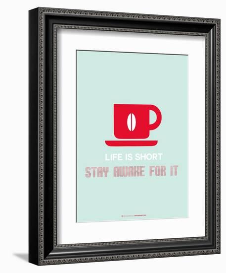 Coffee Poster Red-NaxArt-Framed Art Print