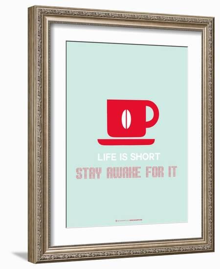 Coffee Poster Red-NaxArt-Framed Art Print