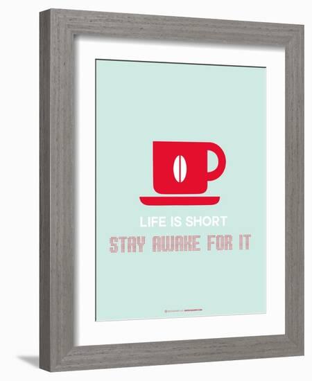 Coffee Poster Red-NaxArt-Framed Art Print