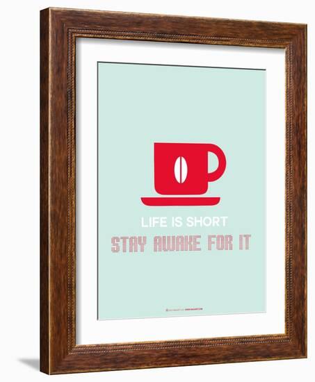 Coffee Poster Red-NaxArt-Framed Art Print