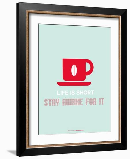 Coffee Poster Red-NaxArt-Framed Art Print