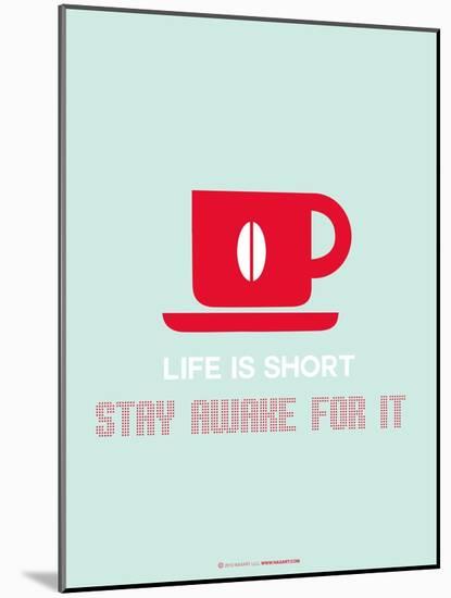 Coffee Poster Red-NaxArt-Mounted Art Print