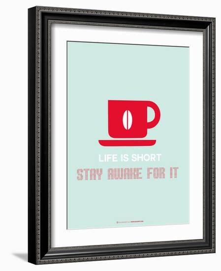 Coffee Poster Red-NaxArt-Framed Art Print