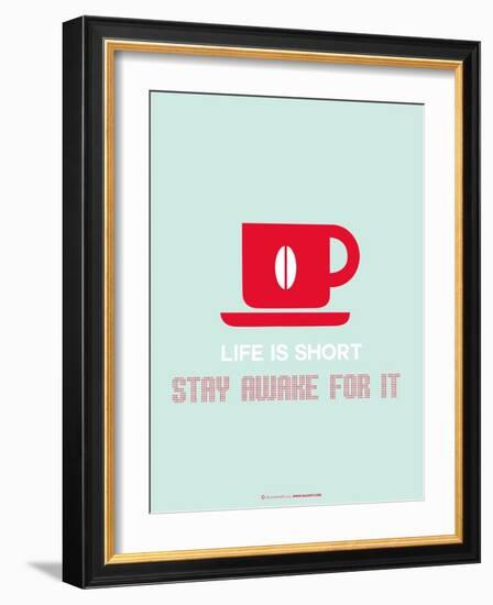 Coffee Poster Red-NaxArt-Framed Art Print