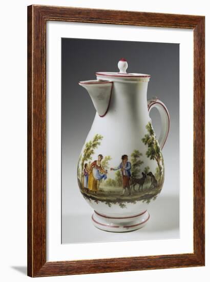 Coffee Pot Decorated with Rural Scenes Taken from Painter Maggiotta, 1780-1790-null-Framed Giclee Print