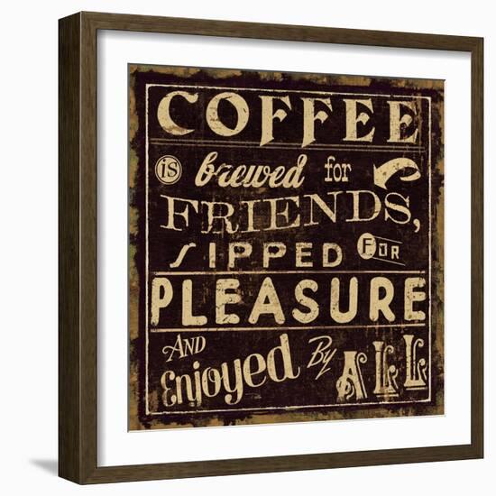 Coffee Quote II-Pela Design-Framed Premium Giclee Print