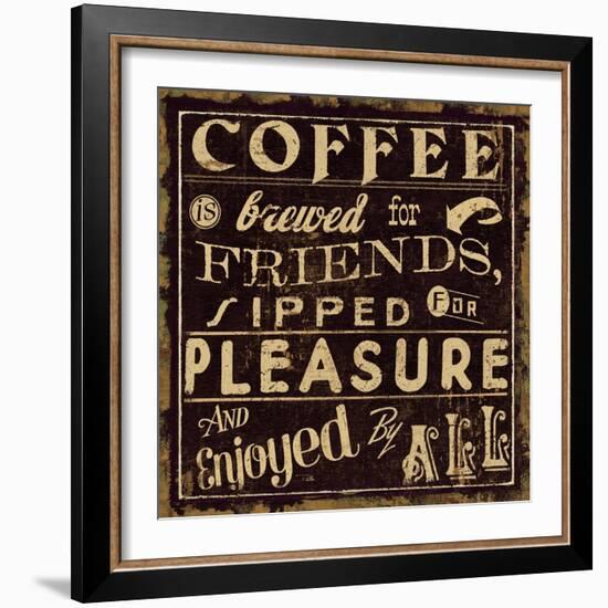 Coffee Quote II-Pela Design-Framed Premium Giclee Print