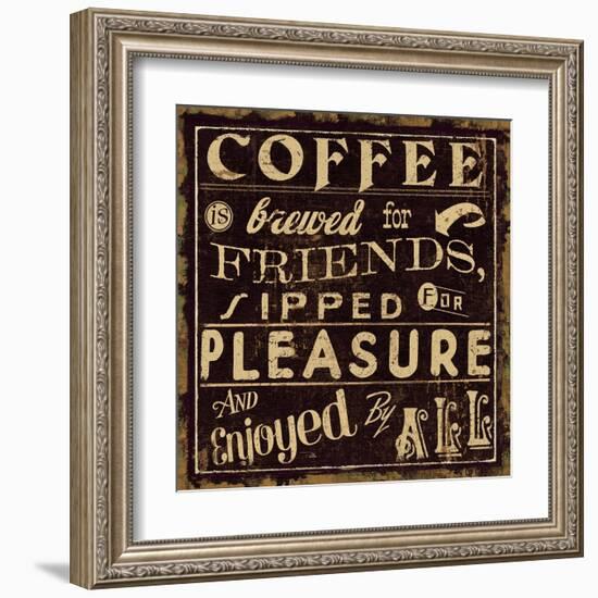 Coffee Quote II-Pela Design-Framed Art Print