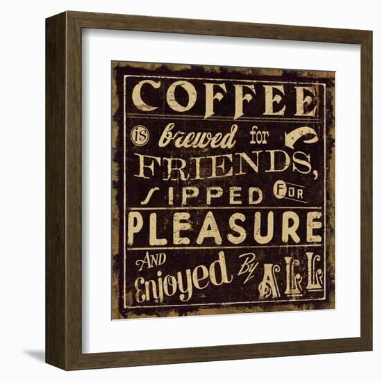 Coffee Quote II-Pela Design-Framed Art Print